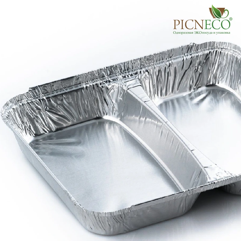 товар Контейнер 2-х секц алюминиевый, 227*177*30 мм, 840 мл ALL331